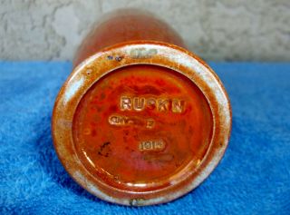 Ruskin Pottery Vintage Orange Lustre Vase 1914 Ex Cond English Arts & Crafts 4