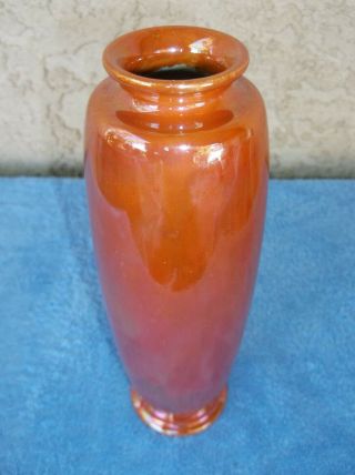 Ruskin Pottery Vintage Orange Lustre Vase 1914 Ex Cond English Arts & Crafts 6