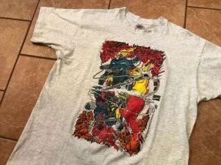 Ghost Rider 1995 Shirt Xl Vtg Marvel Avenger Hulk Venom Wolverine Gambit Xmen