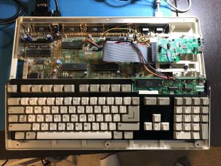 Vintage Commodore Amiga 500 Computer With Gotek Drive Mouse And Psu 12