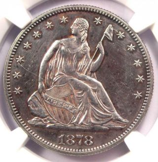 1878 Proof Seated Liberty Half Dollar 50c - Ngc Proof Au Details - Rare Coin