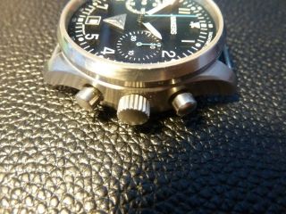 JUNKERS Flieger PILOT Watch Chronograph Mechanical Aviator made in Germany RARE 4
