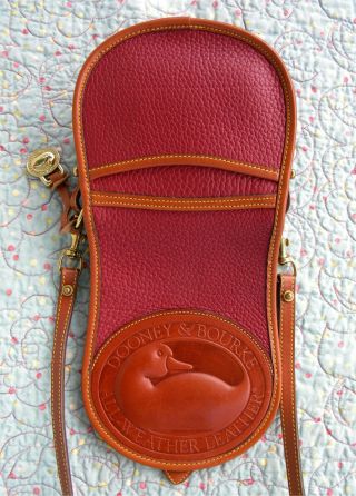 Vintage Dooney and Bourke Big Duck Shoulder Bag Rouge / Tan U.  S.  A. 5