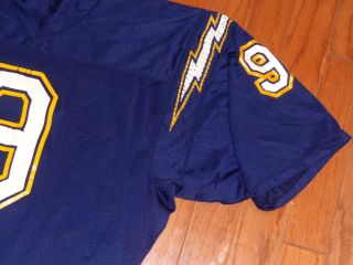 1990s SAN DIEGO CHARGERS GAME VINTAGE FOOTBALL JERSEY SAND KNIT LOS ANGELES 4