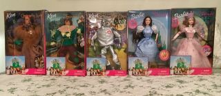 Vintage 1999 Wizard Of Oz Barbie/ken Dolls - Set Of 5 - Great Set