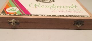 Vintage Rembrandt Soft Pastels For Artists Wooden Box Set 34/36 Barely 3