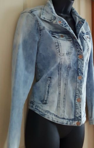 Ladies Stretch Denim Jacket (with Spandex) By Cocobella Medium Size 10 Bnwt