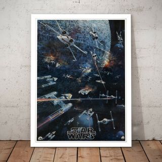 Star Wars Vintage Movie Poster Unique Gift Art Poster Print A3 A2 A1 A0 Framed