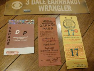 DALE EARNHARDT SR.  RARE CBS SPORTS RACE IN CAR IDENTIFICATION CARD 6
