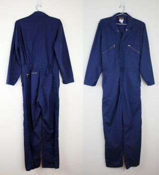 Vtg Walls Master Made Navy Blue Coveralls Men 36 / Women Med Workwear Jumpsuit