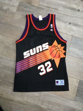Vintage Champion Nba Phoenix Suns Jason Kidd Jersey Sz 44 Men’s 1990s Barkley