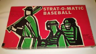 Vintage 1966 Strat - O - Matic Baseball Game 200 Player Cards Mickey Mantle,  Maris,