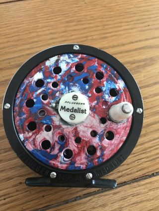 Custom Painted Pflueger Medalist 1495 Ak Fly Fishing Reel 4th Of July Patriotic