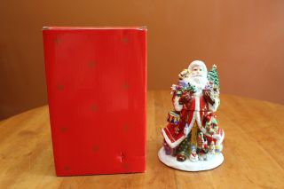 Vintage Christopher Radko Kris Kringle Candy Jar With Ornaments 0161750 Iob
