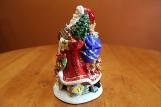 Vintage Christopher Radko Kris Kringle Candy Jar with Ornaments 0161750 IOB 3