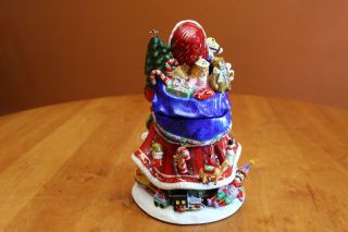 Vintage Christopher Radko Kris Kringle Candy Jar with Ornaments 0161750 IOB 4