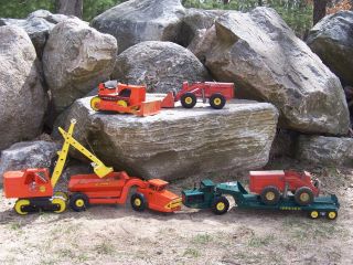 Vintage Nylint Big - Dig Tournahauler Bulldozer Payloader Dump Construction Toys