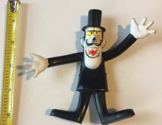 1972 Wham - O Snidely Whiplash 4.  5” Rubber Bendy Bullwinkle Dudley Do Right Figure