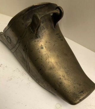 16th Century Conquistador Solid Brass Engraved Armor Stirrup Battle Shoe