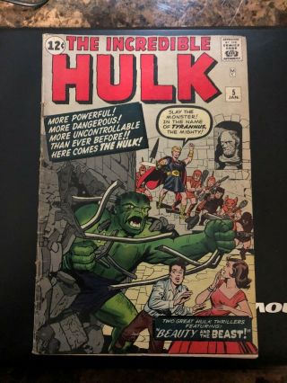 The Incredible Hulk 5 Silver Age Vintage Marvel Comic