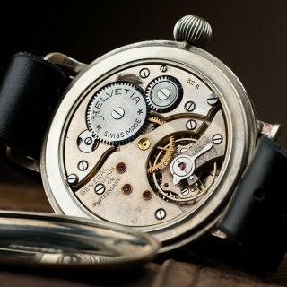 Helvetia swiss military watch vintage watch mechanical stroke old pocket watch 4