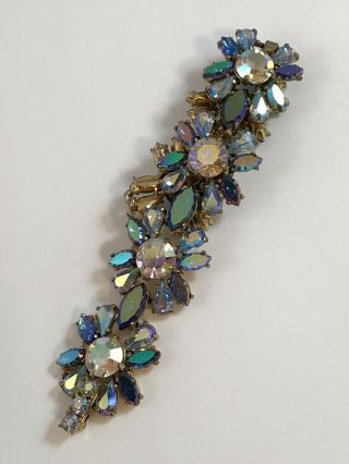 Rare Vintage Gorgeous Art Deco Rhinestone Schiaparelli Glass Bracelet