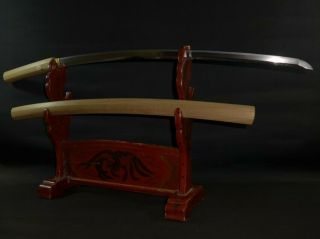 Long Tachi (sword) W/white Sheath: Sadatsugu : Nanbokucho : 38.  6 × 27.  6 " 1.  11kg