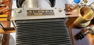 Vintage H.  F.  Patton Magic Lantern In Custom Oak Box Steam Punk gas and Electric 5
