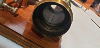 Vintage H.  F.  Patton Magic Lantern In Custom Oak Box Steam Punk gas and Electric 8