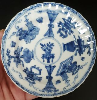 A FINE ANTIQUE 18th C.  CHINESE KANGXI PERIOD PORCELAIN CUP & SAUCER (c1661 - 1722) 7