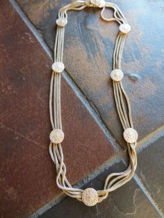 Antique Vintage Ethnic Rajasthan Tribal Sterling Silver Necklace Choker