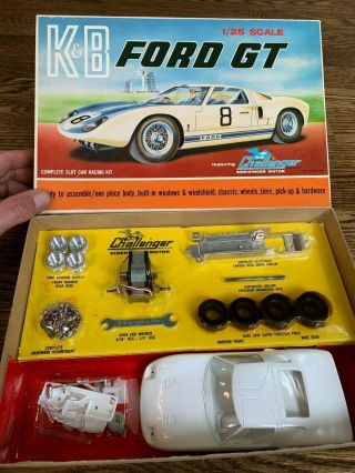 Vintage 1960s K&b Ford Gt Slot Car.  Nos.