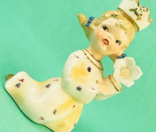 ❤️ 4th Of July Cute Girl Queen Angel Birthday Figurine Vintage Napco Wales ❤️
