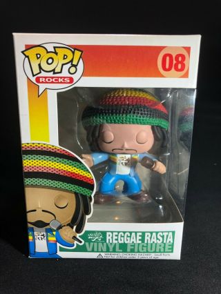 Funko Pop Rocks Reggae Rasta (bob Marley) Rare Htf Retired Near
