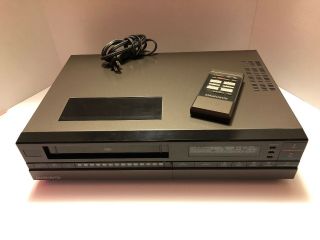 Vintage Magnavox Model VR8525GY01 VHS Player / Recorder with Remote - 2