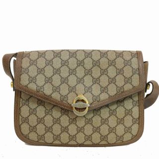 Authentic Vintage Gucci Shoulder Bag Gg Browns Pvc 256587