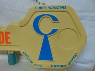 vintage CURTIS INDUSTRIES KEYS MADE advertising sign STORE DISPLAY $9.  95 no rsrv 3