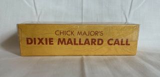 Vintage Chick Major ' s Dixie Mallard Duck Call - Box & Brochure Only 2