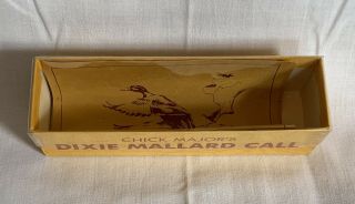 Vintage Chick Major ' s Dixie Mallard Duck Call - Box & Brochure Only 7