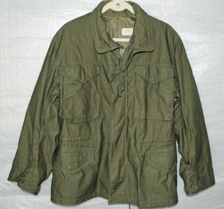 Vtg 60s To 70s Vietnam Era Us Military M1965 M65 Field Jacket Short Small