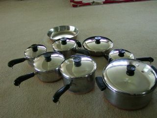 Vintage 15 Piece Revere Ware Set All Made In Usa