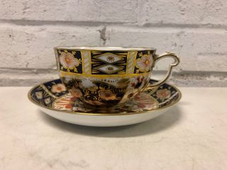 Vintage Royal Crown Derby England Traditional Imari Porcelain Cup And Saucer