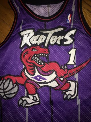 NBA Toronto Raptors Tracy McGrady Champion Jersey 52 Authentic Pro Cut Vtg 2019 2