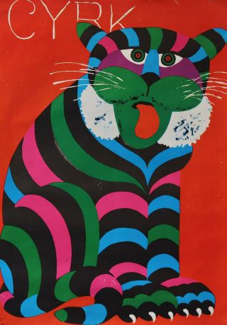 Hubert Hilscher Cyrk Vintage Pop Art Poster