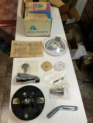 Vintage Delta Faucet Co.  632 - C Single Handle Ball Bathtub Faucet Kit,  Nos