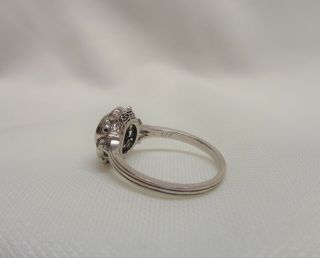 Antique Art Deco 1.  17ct Diamond and Sapphire Ring Platinum - WOW - Size M 1/2 7
