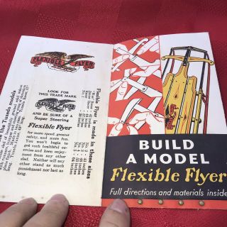 Flexible Flyer Vintage Paper Model Sled Build A Flexible Flyer