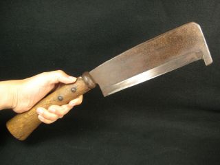 Vintage Japanese Signed Tool Hand Forged Laminated Iron Nata Ax Samurai Steel
