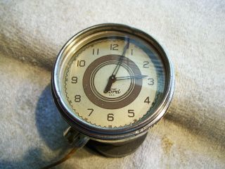 1937 Vintage Ford Superdeluxe Electric Dash Clock In Good.