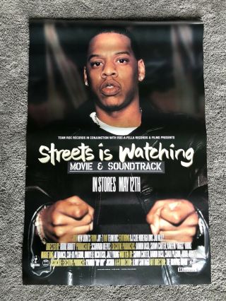 Extremely Rare Vintage Jay - Z Streets Is Watching Poster Roc - A - Fella Cd